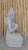 Product image 5 of the product “Seated Dewi Sri, position chakra turning the wheel, 76 cm high riverstone grey, modell with sativa ”
